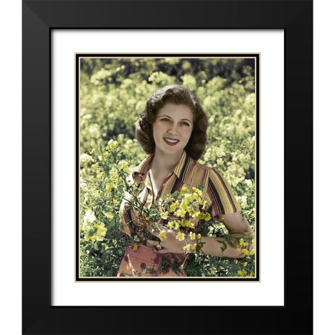 Lana Turner Black Modern Wood Framed Art Print with Double Matting by Hollywood Photo Archive