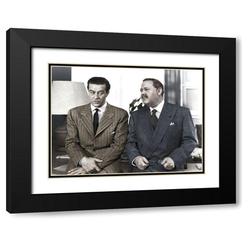 Charles Laughton -  The Big Clock Black Modern Wood Framed Art Print with Double Matting by Hollywood Photo Archive