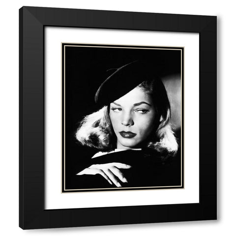 The Big Sleep - Lauren Bacall Black Modern Wood Framed Art Print with Double Matting by Hollywood Photo Archive