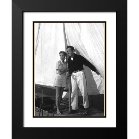 Key Largo - Lauren Bacall Black Modern Wood Framed Art Print with Double Matting by Hollywood Photo Archive
