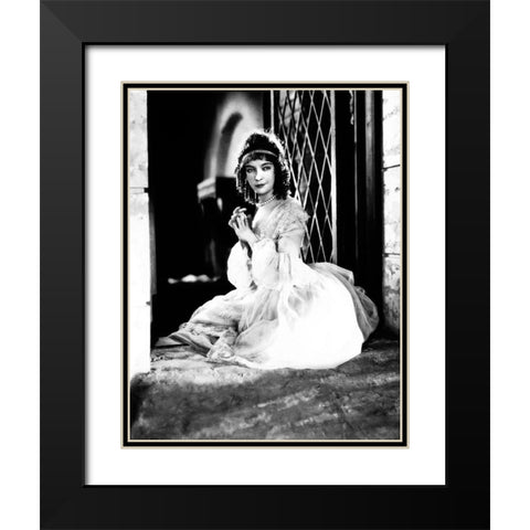 Lillian Gish Black Modern Wood Framed Art Print with Double Matting by Hollywood Photo Archive