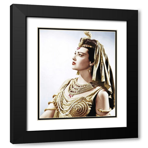 Linda Darnell Black Modern Wood Framed Art Print with Double Matting by Hollywood Photo Archive