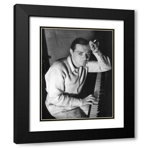 Peter Lorre Black Modern Wood Framed Art Print with Double Matting by Hollywood Photo Archive