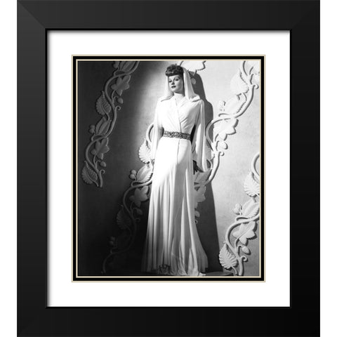 Lucille Ball Black Modern Wood Framed Art Print with Double Matting by Hollywood Photo Archive