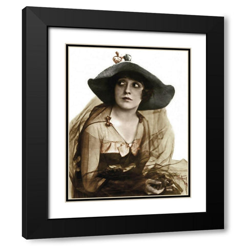 Mable Normand Black Modern Wood Framed Art Print with Double Matting by Hollywood Photo Archive