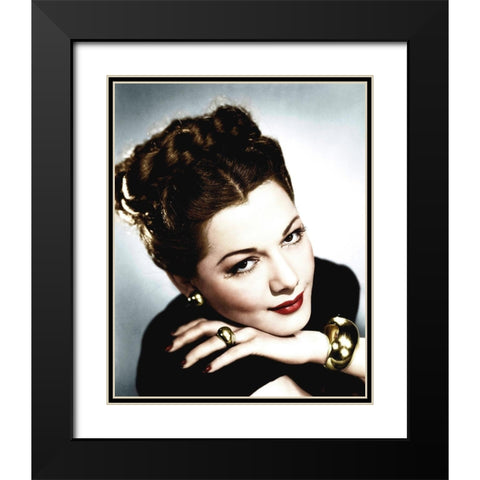 Maria Montez Black Modern Wood Framed Art Print with Double Matting by Hollywood Photo Archive