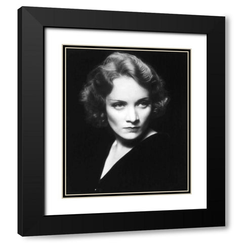 Marlene Dietrich Black Modern Wood Framed Art Print with Double Matting by Hollywood Photo Archive