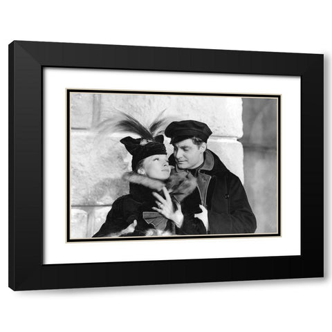 Marlene Dietrich Black Modern Wood Framed Art Print with Double Matting by Hollywood Photo Archive