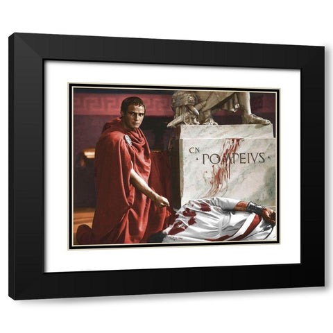 Marlon Brando Black Modern Wood Framed Art Print with Double Matting by Hollywood Photo Archive