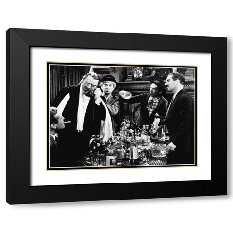 Marx Brothers - A Night at the Opera Black Modern Wood Framed Art Print with Double Matting by Hollywood Photo Archive