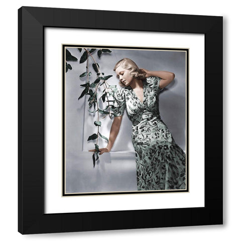 Mary Carlisle Black Modern Wood Framed Art Print with Double Matting by Hollywood Photo Archive