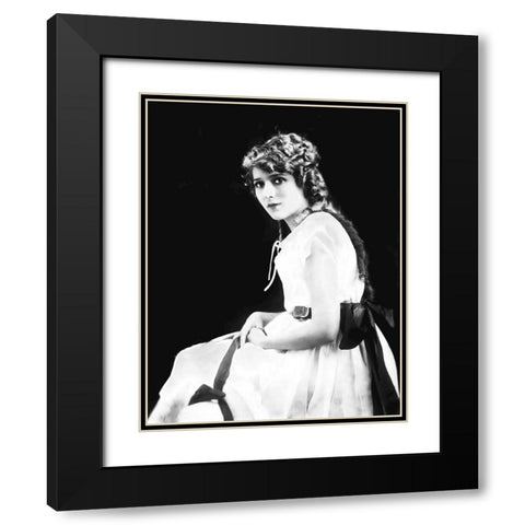 Mary Pickford Black Modern Wood Framed Art Print with Double Matting by Hollywood Photo Archive