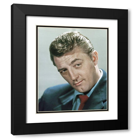 Robert Mitchum Black Modern Wood Framed Art Print with Double Matting by Hollywood Photo Archive