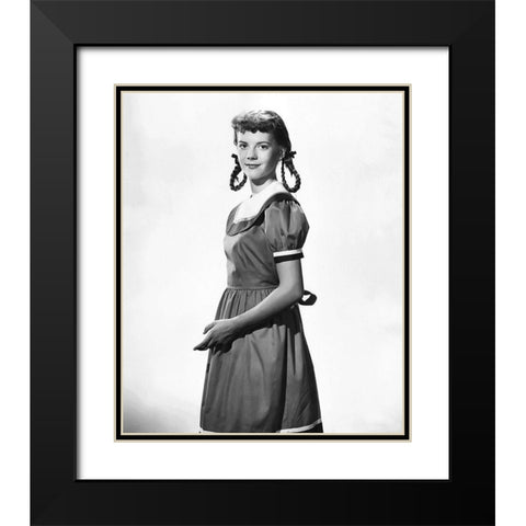 Natalie Wood Black Modern Wood Framed Art Print with Double Matting by Hollywood Photo Archive