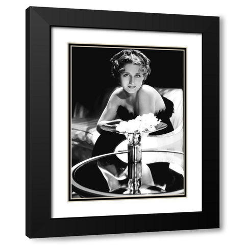 Norma Shearer Black Modern Wood Framed Art Print with Double Matting by Hollywood Photo Archive