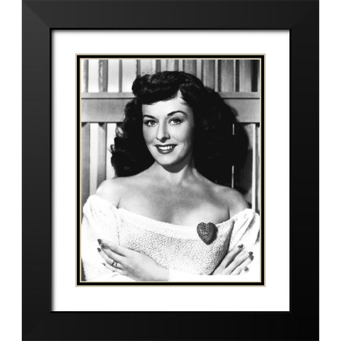 Paulette Goddard Black Modern Wood Framed Art Print with Double Matting by Hollywood Photo Archive
