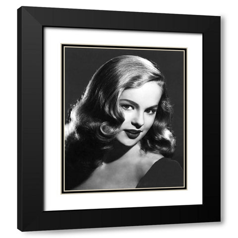 Peggy Cummins Black Modern Wood Framed Art Print with Double Matting by Hollywood Photo Archive
