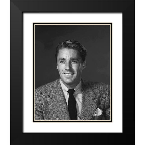 Peter Lawford Black Modern Wood Framed Art Print with Double Matting by Hollywood Photo Archive