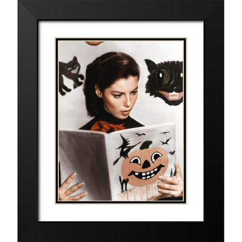 Pier Angeli Black Modern Wood Framed Art Print with Double Matting by Hollywood Photo Archive