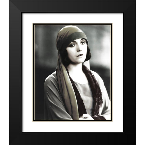 Pola Negri Black Modern Wood Framed Art Print with Double Matting by Hollywood Photo Archive