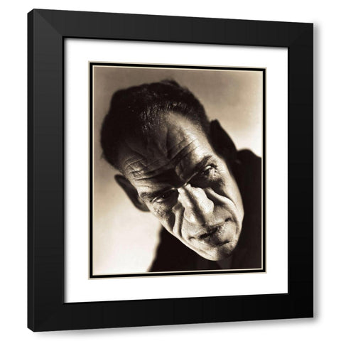 Rondo Hatton Black Modern Wood Framed Art Print with Double Matting by Hollywood Photo Archive