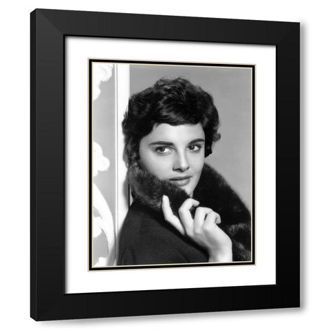 Rossana Podesta Black Modern Wood Framed Art Print with Double Matting by Hollywood Photo Archive