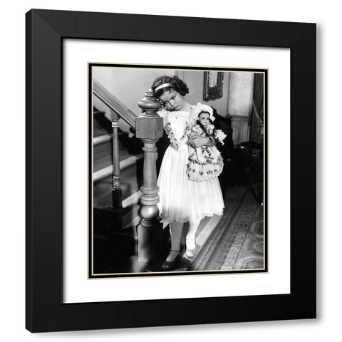 Shirley Temple - Little Princess Black Modern Wood Framed Art Print with Double Matting by Hollywood Photo Archive