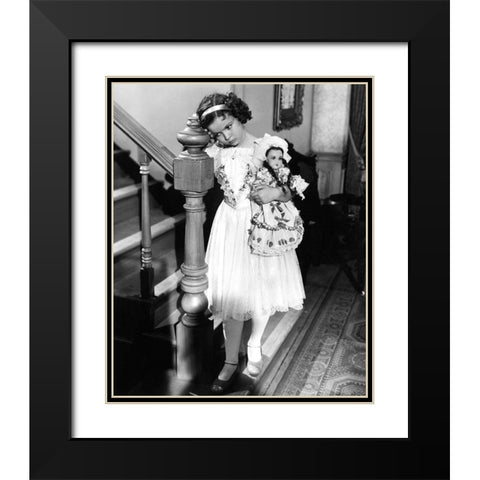 Shirley Temple - Little Princess Black Modern Wood Framed Art Print with Double Matting by Hollywood Photo Archive