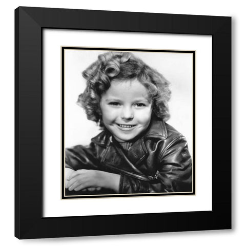 Shirley Temple Black Modern Wood Framed Art Print with Double Matting by Hollywood Photo Archive