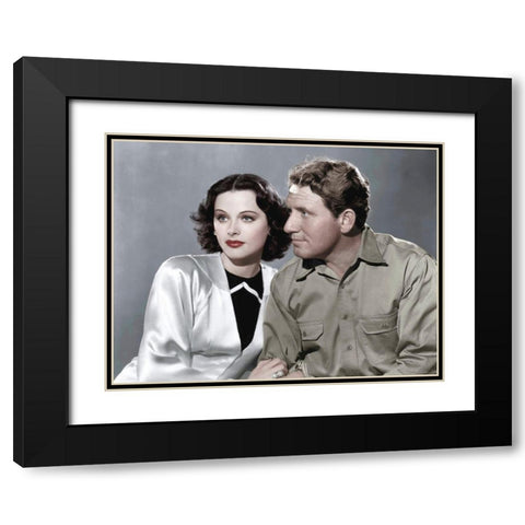 Spencer Tracy with Hedy Lamarr - Boom Town Black Modern Wood Framed Art Print with Double Matting by Hollywood Photo Archive