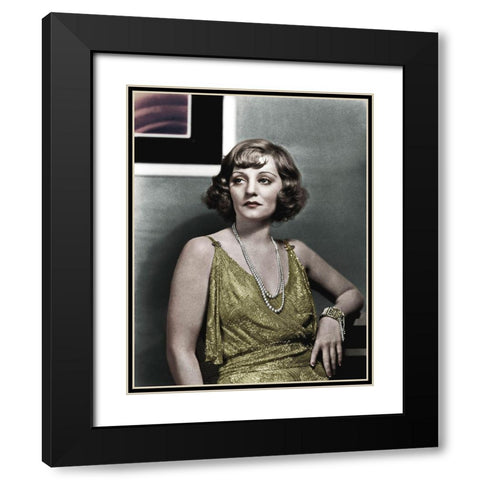 Tallulah Bankhead Black Modern Wood Framed Art Print with Double Matting by Hollywood Photo Archive