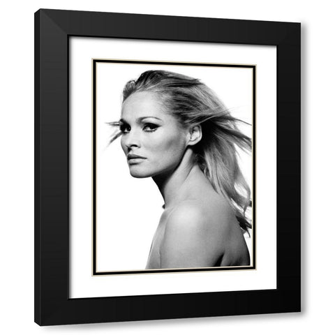 Ursula Andress Black Modern Wood Framed Art Print with Double Matting by Hollywood Photo Archive