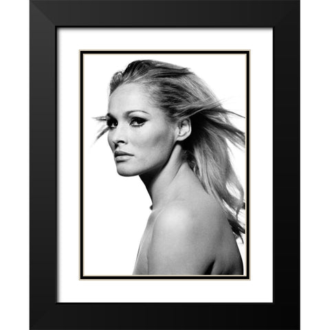 Ursula Andress Black Modern Wood Framed Art Print with Double Matting by Hollywood Photo Archive