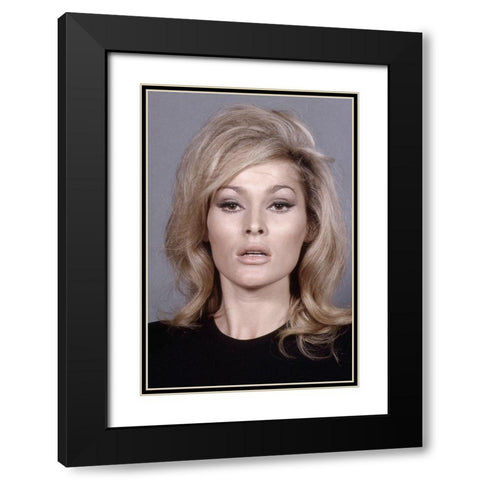 Ursula Andress Black Modern Wood Framed Art Print with Double Matting by Hollywood Photo Archive