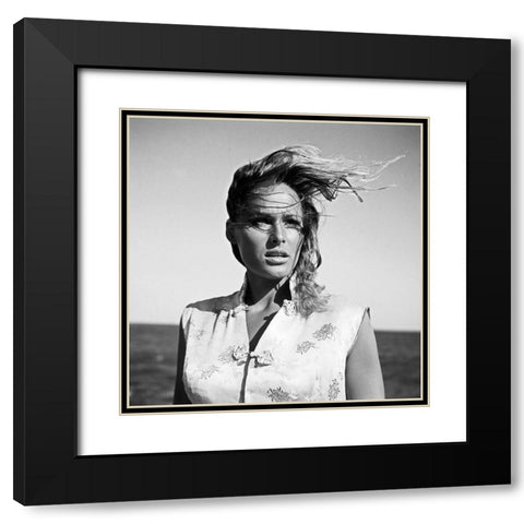 Ursula Andress - Dr. No Black Modern Wood Framed Art Print with Double Matting by Hollywood Photo Archive