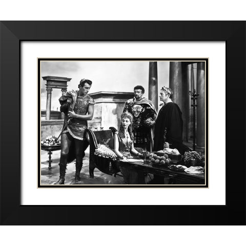 Vivian Leigh Black Modern Wood Framed Art Print with Double Matting by Hollywood Photo Archive