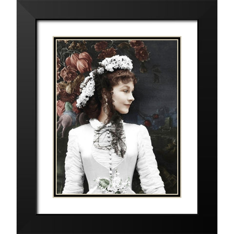 Vivian Leigh Black Modern Wood Framed Art Print with Double Matting by Hollywood Photo Archive