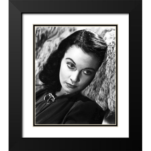Vivian Leigh Black Modern Wood Framed Art Print with Double Matting by Hollywood Photo Archive