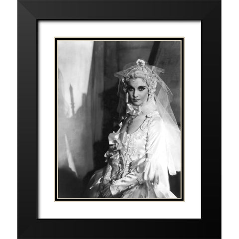 Vivian Leigh Black Modern Wood Framed Art Print with Double Matting by Hollywood Photo Archive