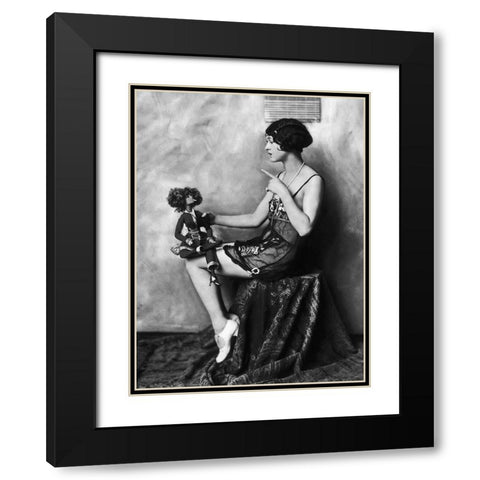 Ziegfeld Girls Black Modern Wood Framed Art Print with Double Matting by Hollywood Photo Archive
