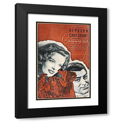 Bringing Up Baby Black Modern Wood Framed Art Print with Double Matting by Hollywood Photo Archive