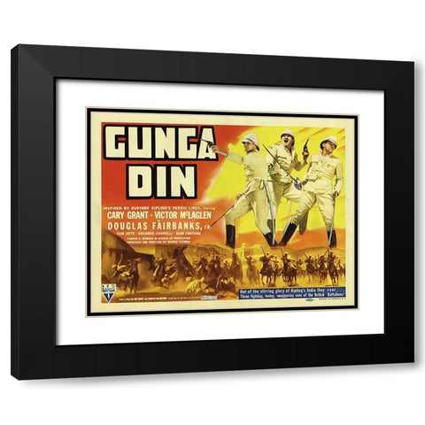 Cary Grant - Gunga Din Black Modern Wood Framed Art Print with Double Matting by Hollywood Photo Archive
