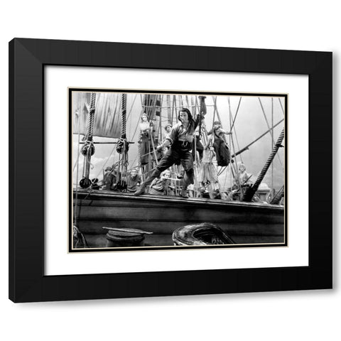 Errol Flynn - Captain Blood Black Modern Wood Framed Art Print with Double Matting by Hollywood Photo Archive