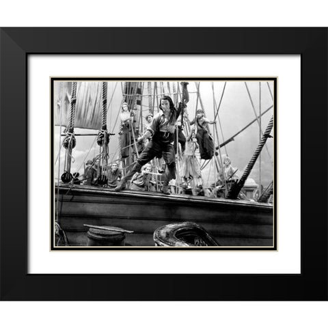 Errol Flynn - Captain Blood Black Modern Wood Framed Art Print with Double Matting by Hollywood Photo Archive