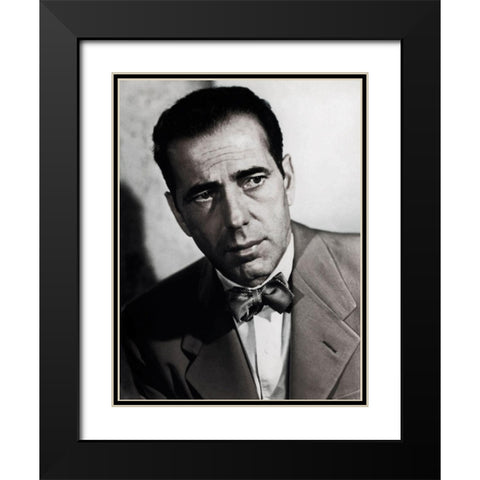Humphrey Bogart Black Modern Wood Framed Art Print with Double Matting by Hollywood Photo Archive