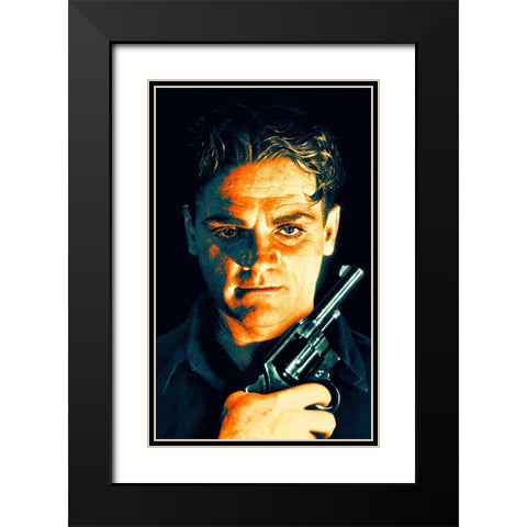 James Cagney Black Modern Wood Framed Art Print with Double Matting by Hollywood Photo Archive
