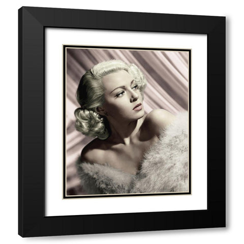 Lana Turner Black Modern Wood Framed Art Print with Double Matting by Hollywood Photo Archive