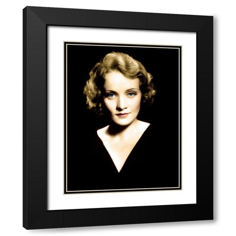 Marlene Dietrich Black Modern Wood Framed Art Print with Double Matting by Hollywood Photo Archive