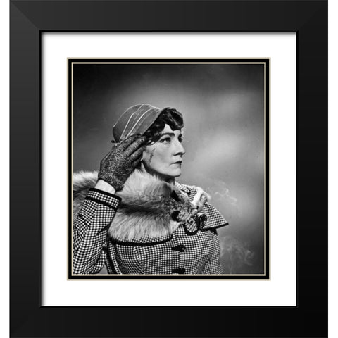 Marlene Dietrich Black Modern Wood Framed Art Print with Double Matting by Hollywood Photo Archive