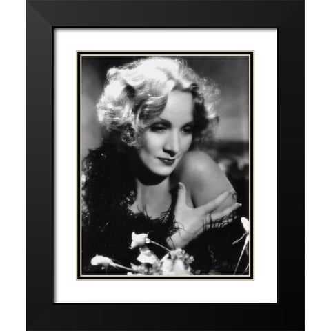 Marlene Dietrich - Shanghai Express Black Modern Wood Framed Art Print with Double Matting by Hollywood Photo Archive
